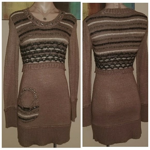 3/$50 sale POCKET SWEATER DRESS TOTTI - Picture 1 of 5